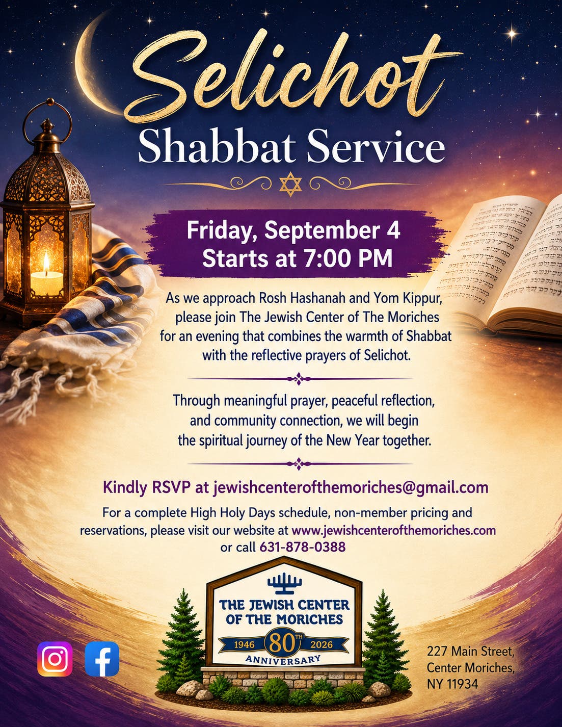 Selichot Shabbat Service