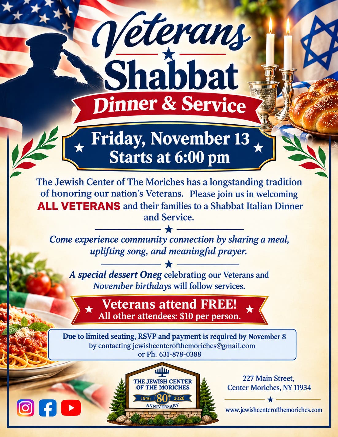 Veterans Shabbat Dinner & Service