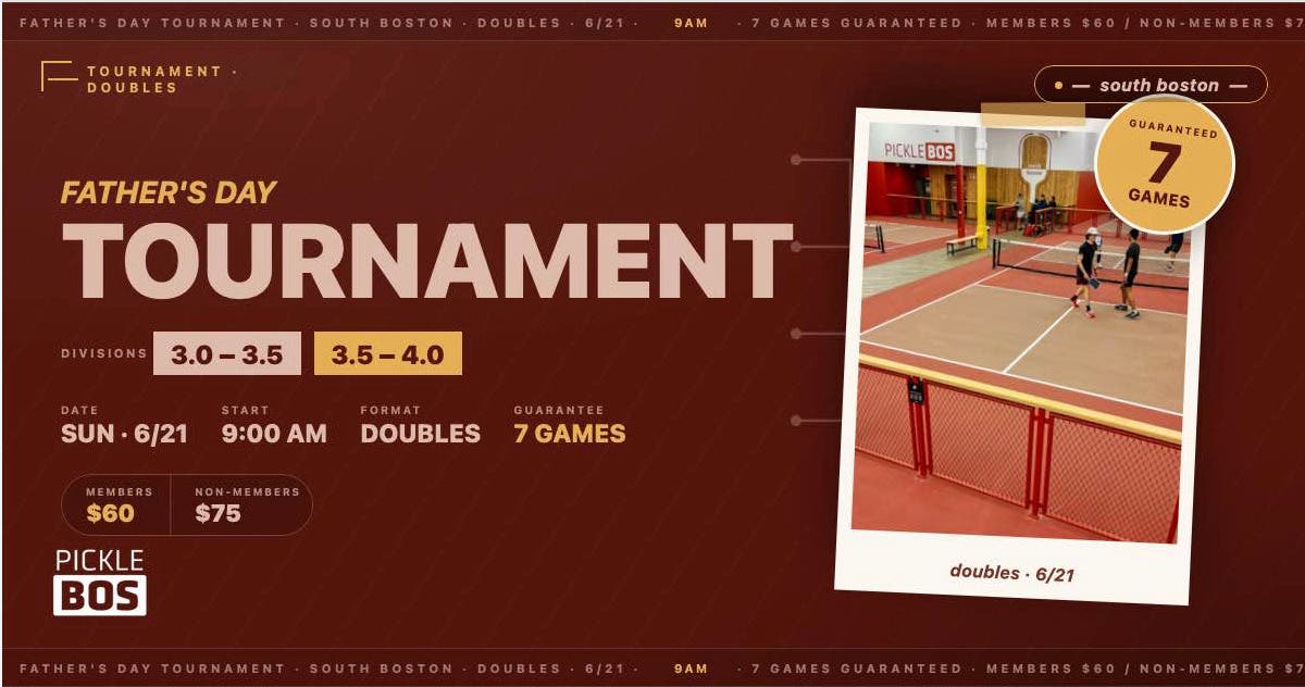 PickleBOS Fathers Day Pickleball Tournament 