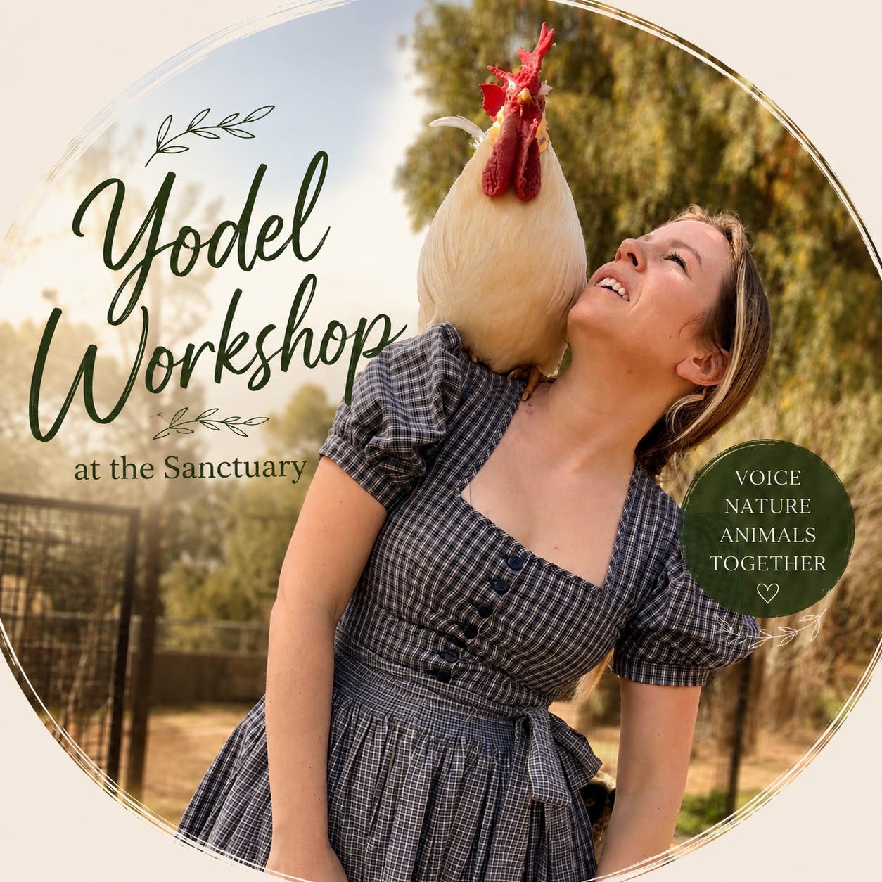 Yodel Workshop with rescued farm animals