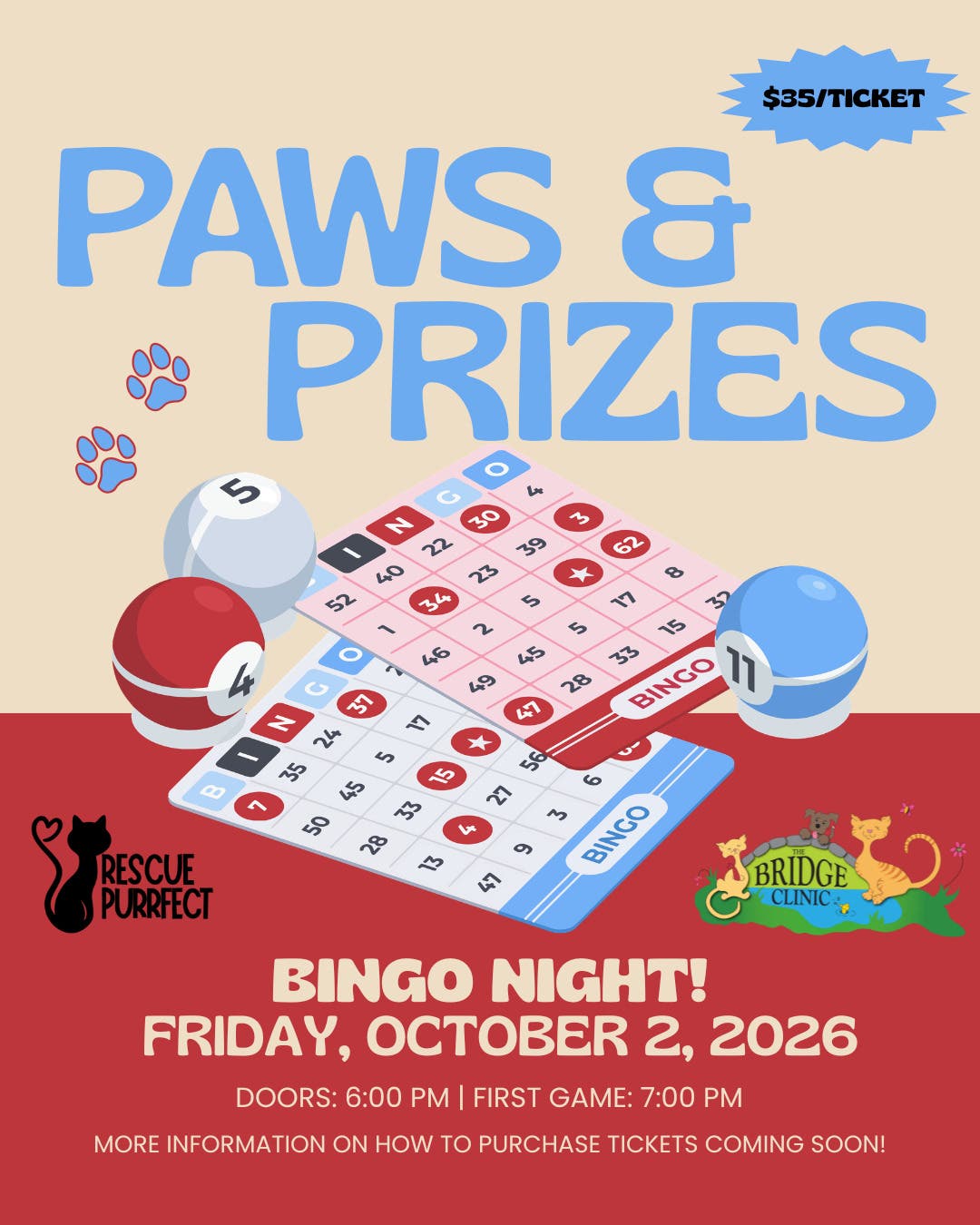 Paws & Prizes Bingo Night! 