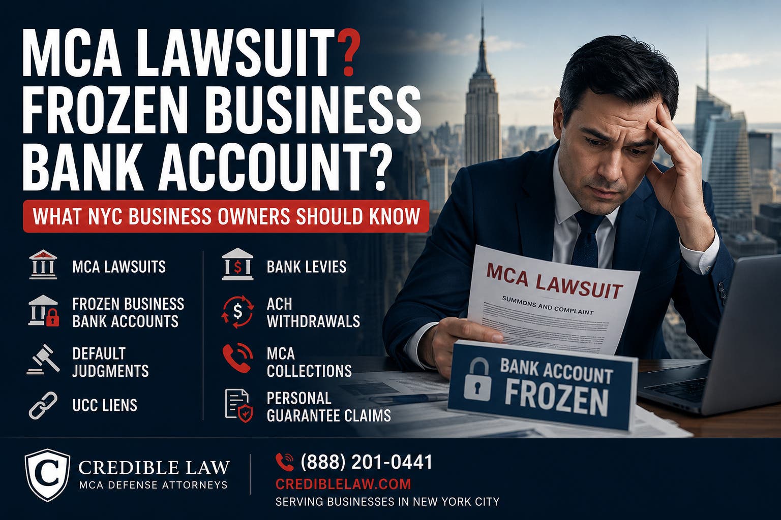 New York City MCA Lawsuit? Frozen Business Bank Account? What Business Owners Should Know
