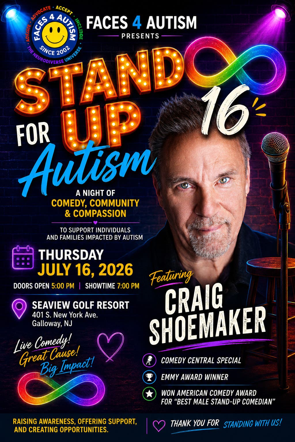 Stand Up For Autism 16 featuring Craig Shoemaker