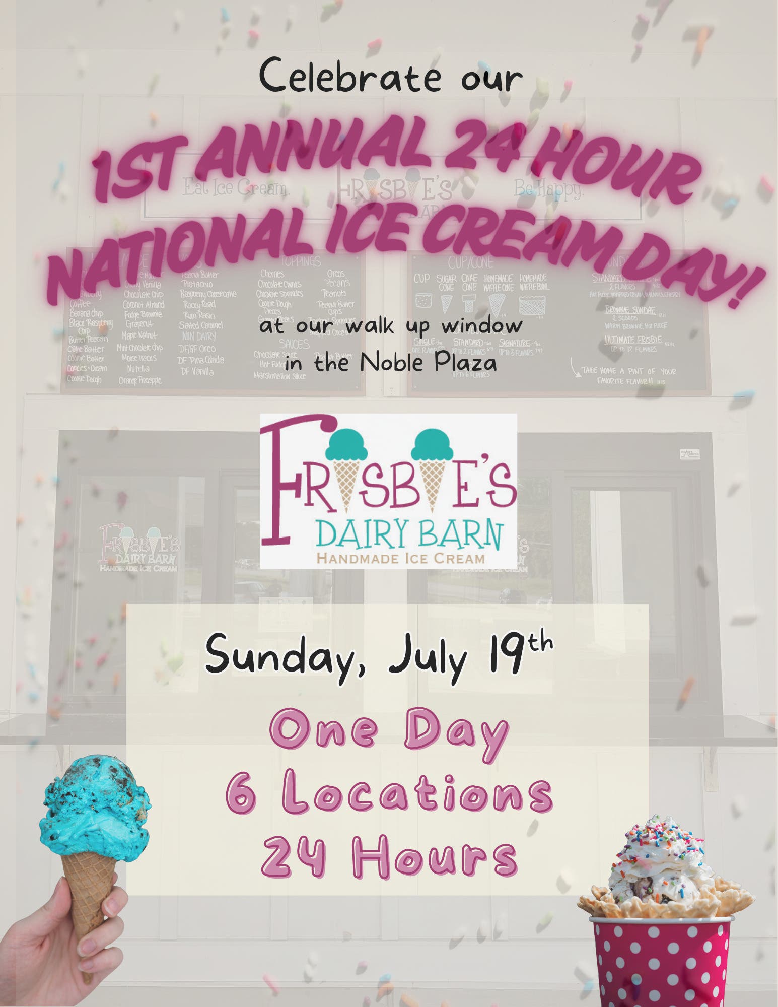 Frisbie's Dairy Barn 24-hour National Ice Cream Day Event