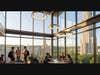  A rendering of a student lounge on an upper floor of the building.