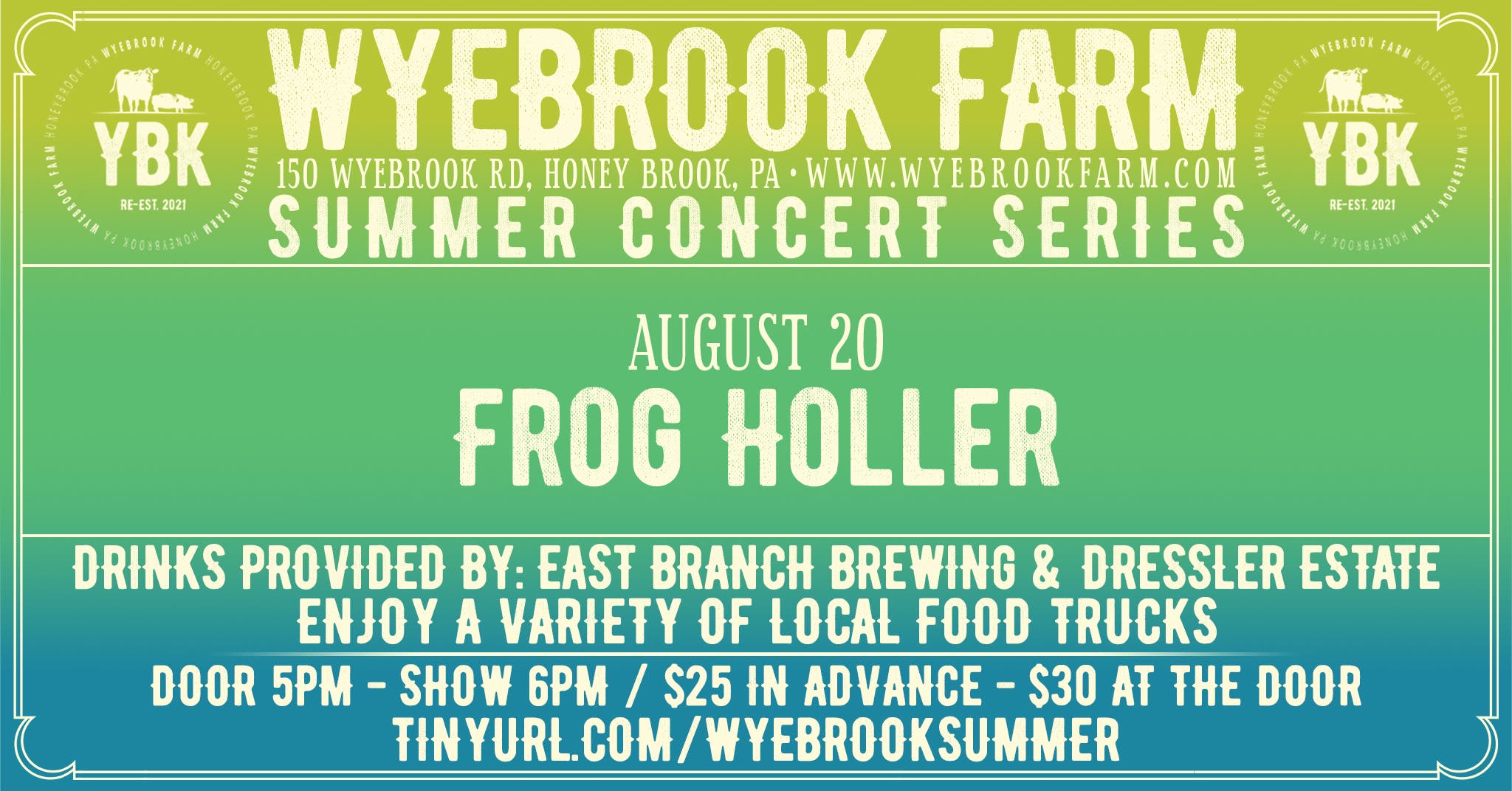 YBK Summer Concert Series - Frog Holler