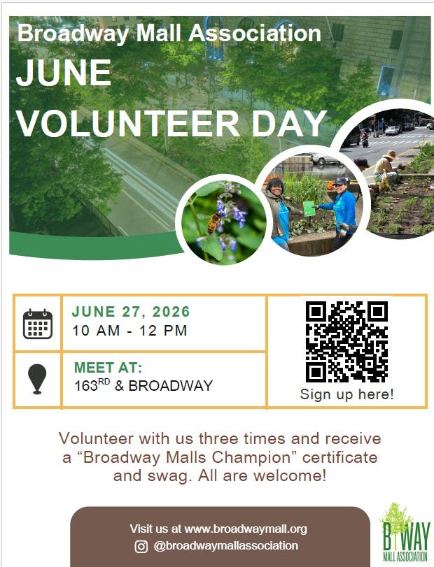 Broadway Mall Association June Volunteer Day