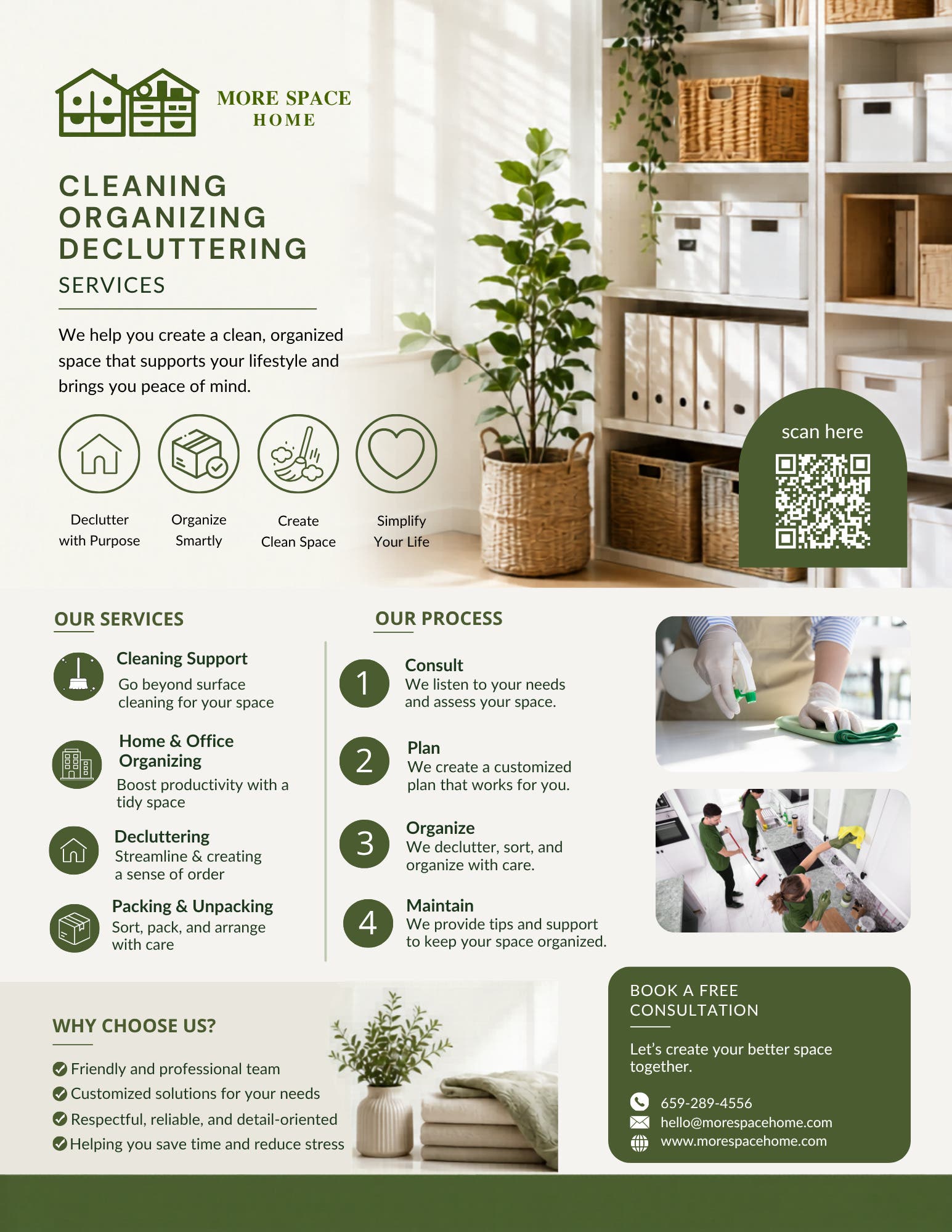 Cleaning and Home Organizing Services