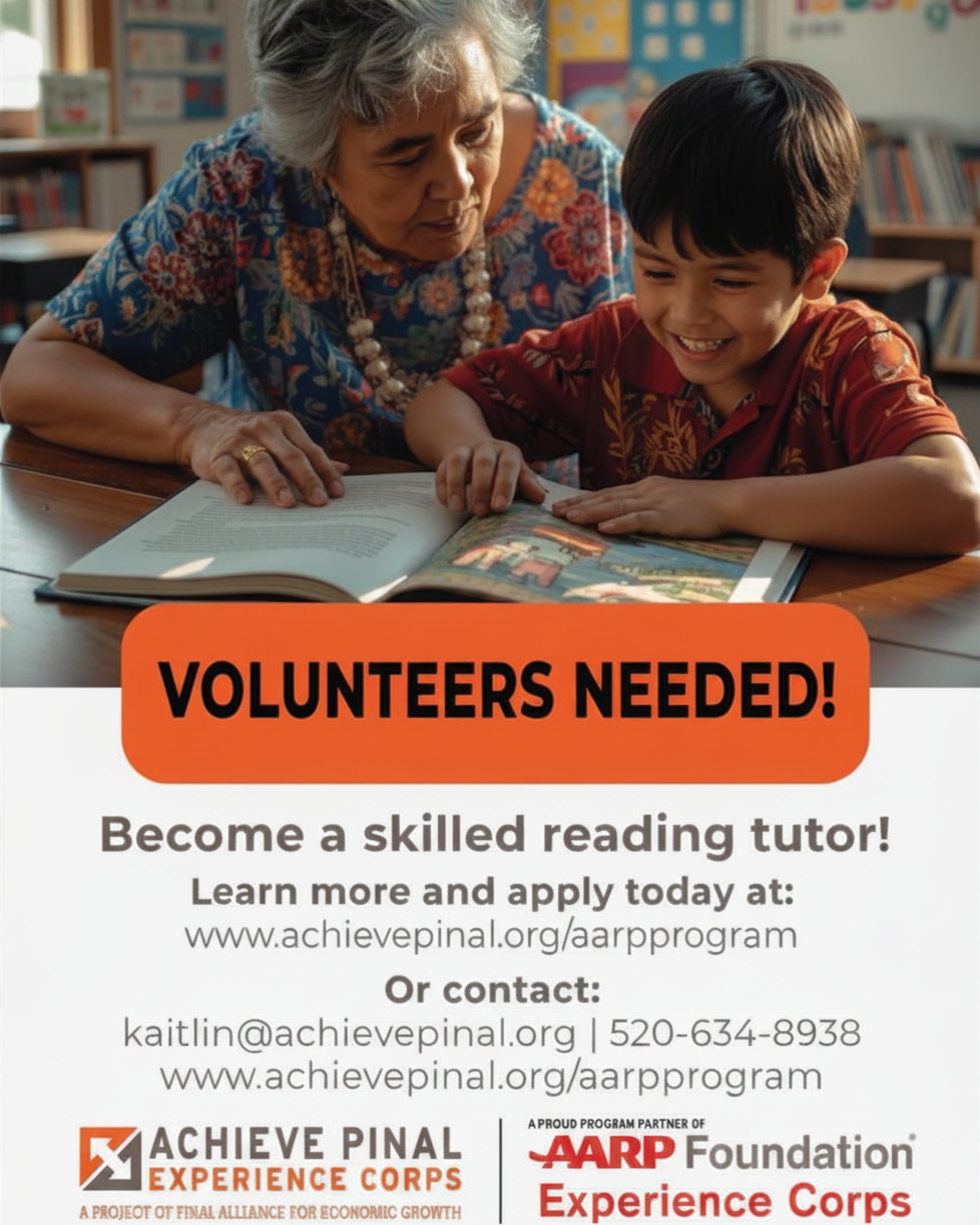 Volunteer reading tutors needed!