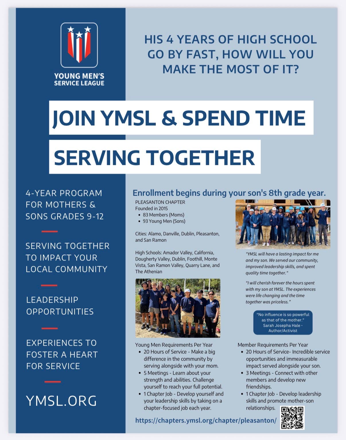 YMSL Young Men’s Service League- serve. Learn. Lead.