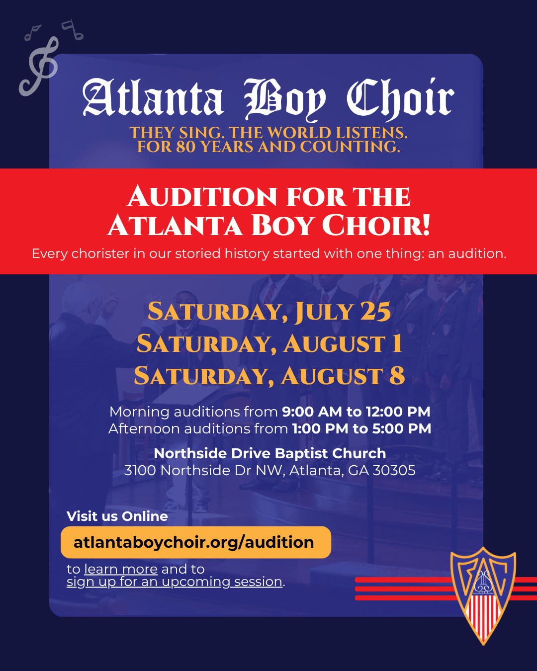 Atlanta Boy Choir Auditions