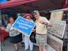 Members of the Winchester Historical Society celebrate receiving a Cummings Foundation grant at the June 6 Town Day Celebration. Pictured (left to right): Electra Govoni, Society president, and board members Nancy Schrock and Bill Swanton.