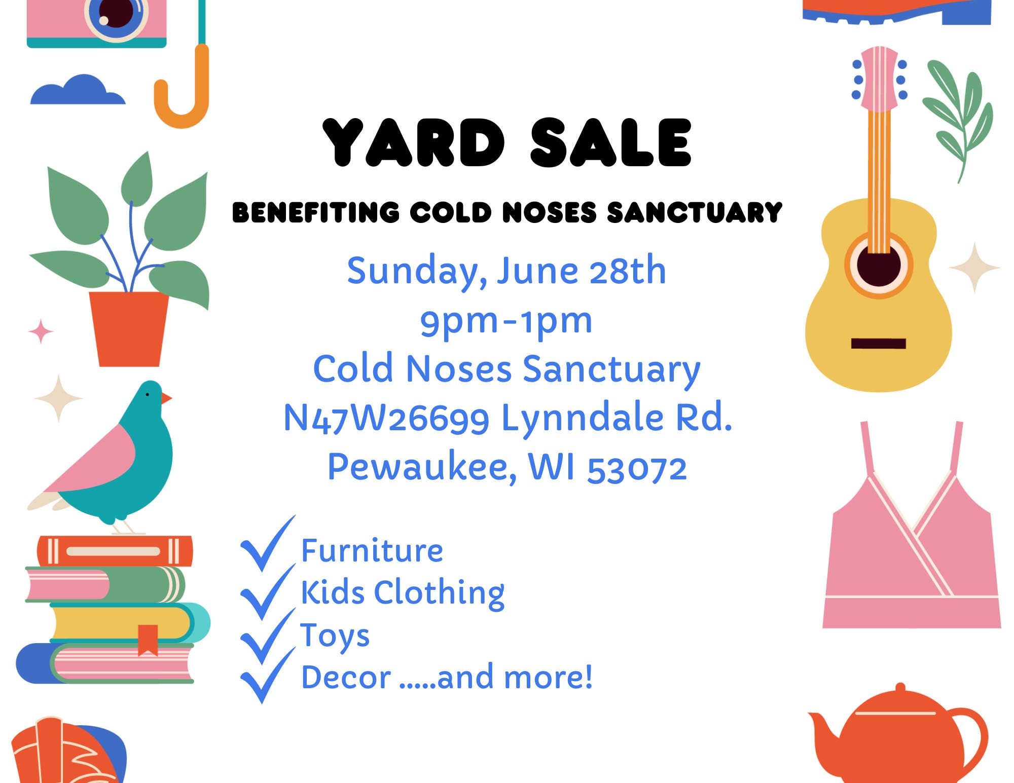 Yard Sale Benefiting Cold Noses Sanctuary