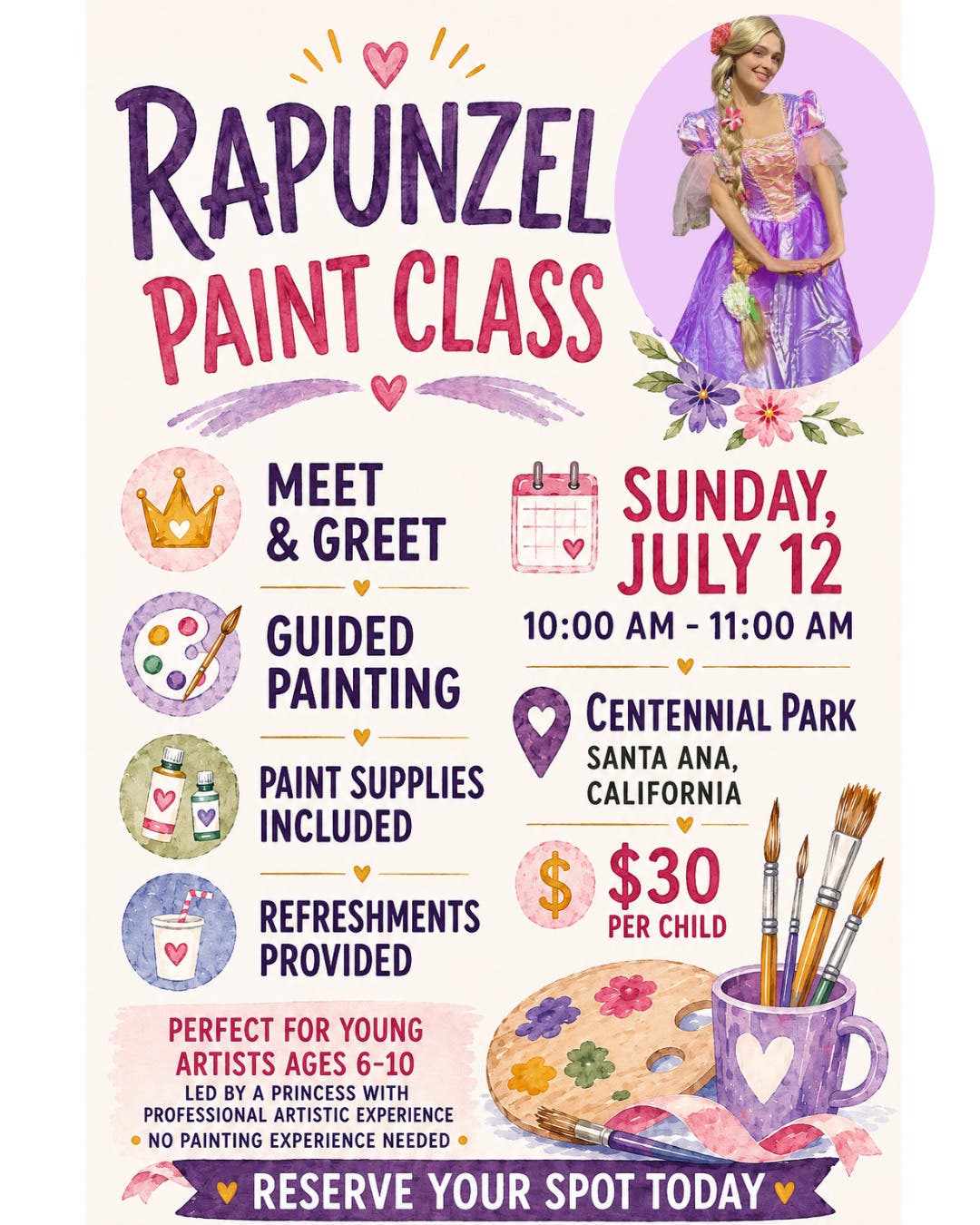 Rapunzel's Paint Class