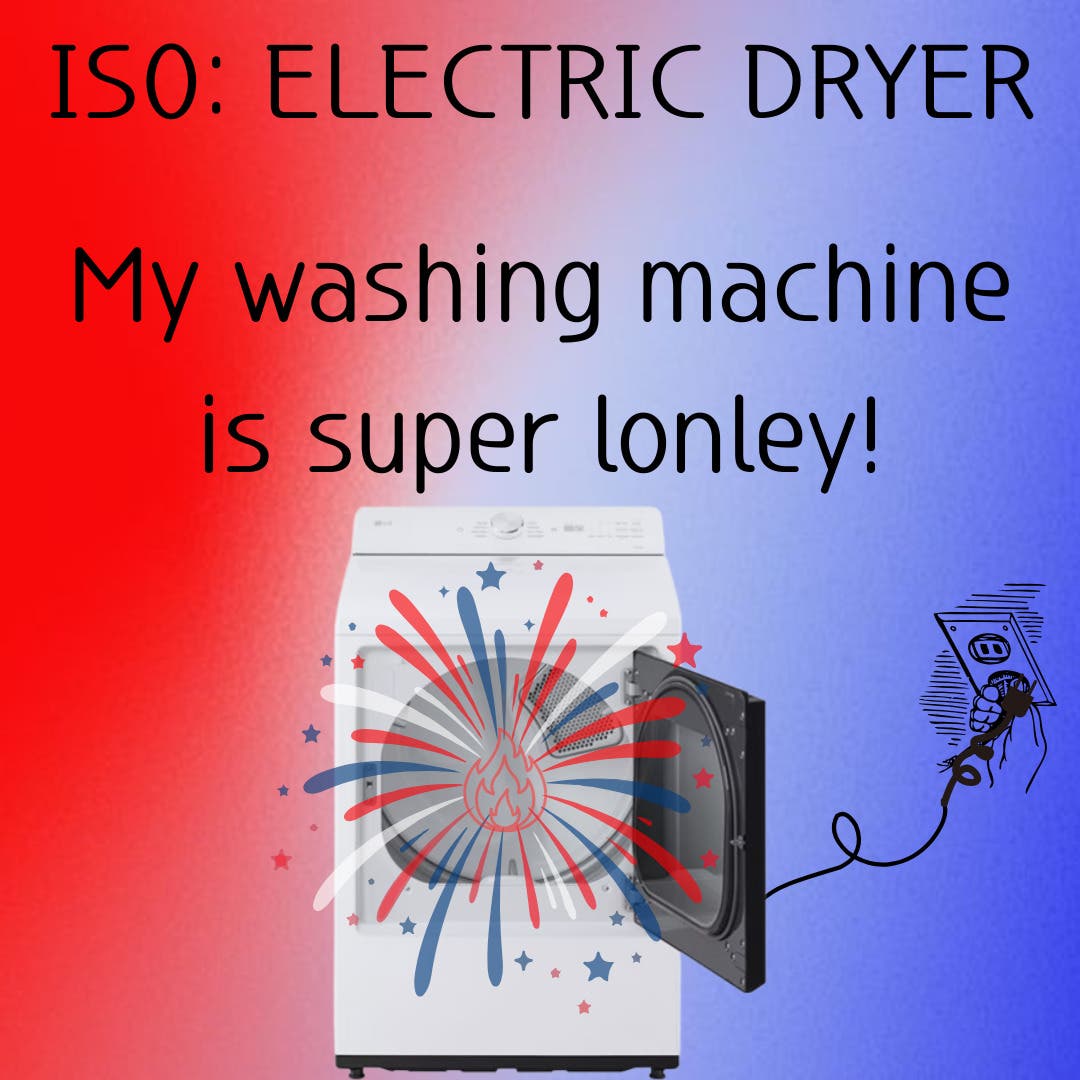 iso: working electric clothing dryer