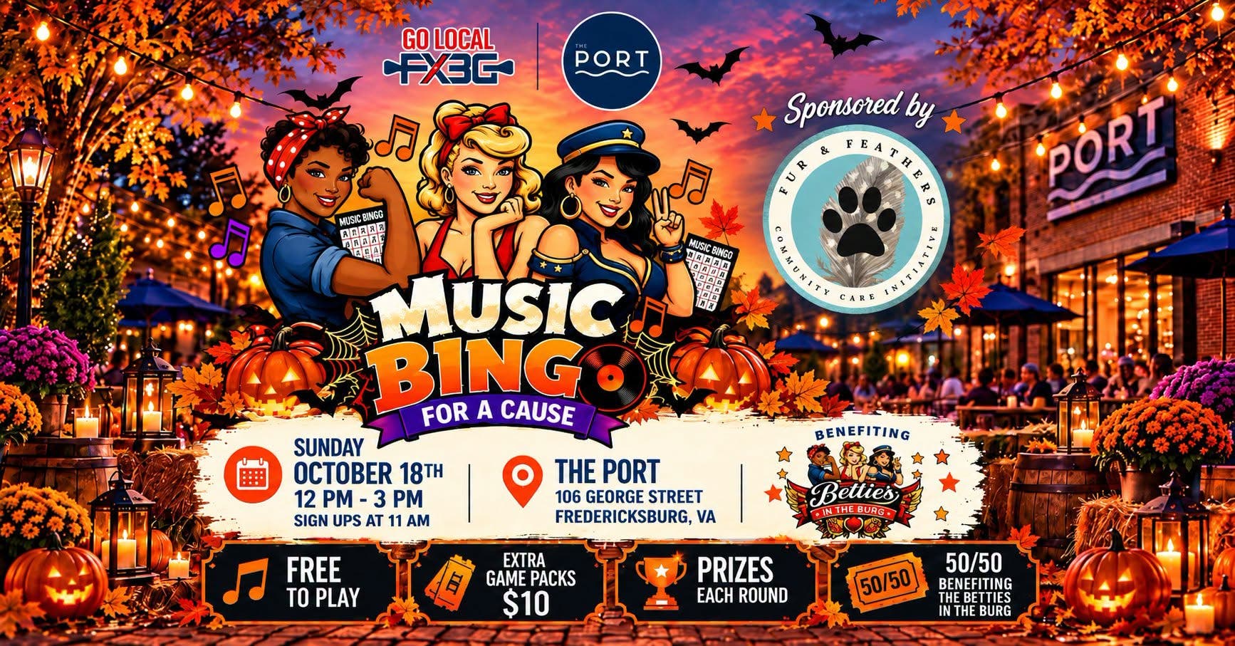 FREE Music Bingo For A Cause to Support Betties In The Burg