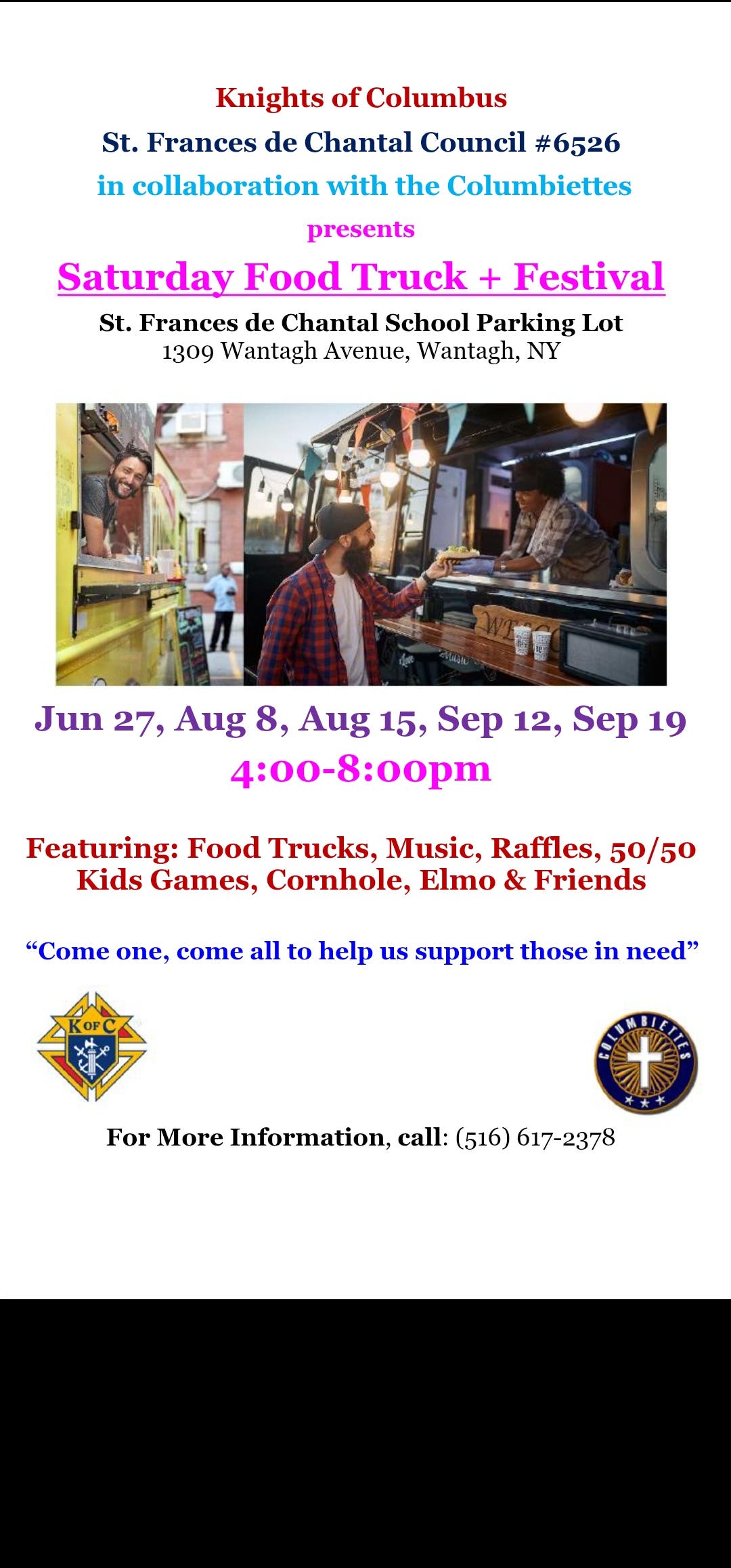 Food trucks and craft fair at St. Frances de Chantal in wantagh