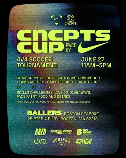 CNCPTS and Nike Host Local 4v4 Soccer Tournament at Ballers in Boston’s Seaport