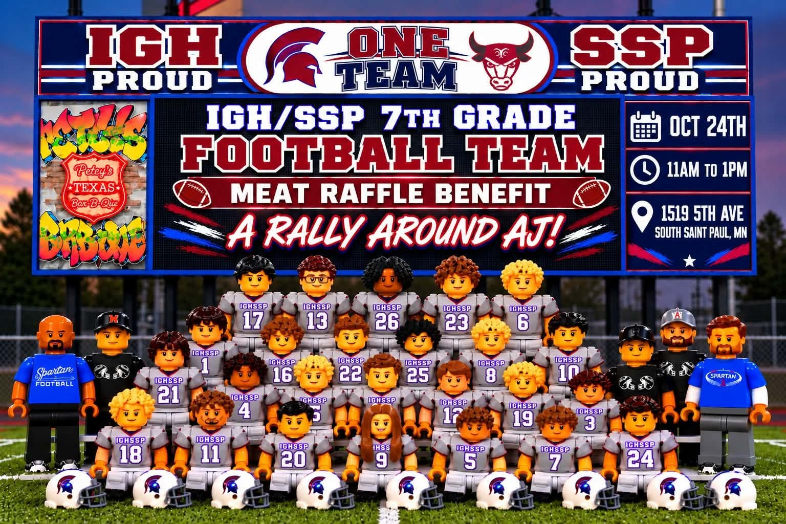IGH/SSP 7th Grade Football Meat Raffle – Rally Around Aj