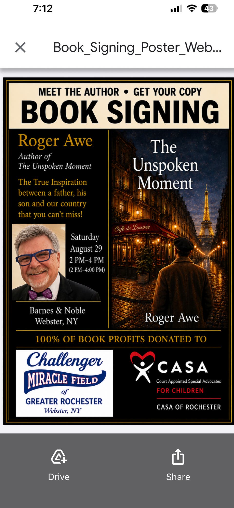 Roger Awe Book Signing