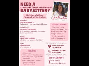 Gabriela Chan: Babysitter/Petsitter