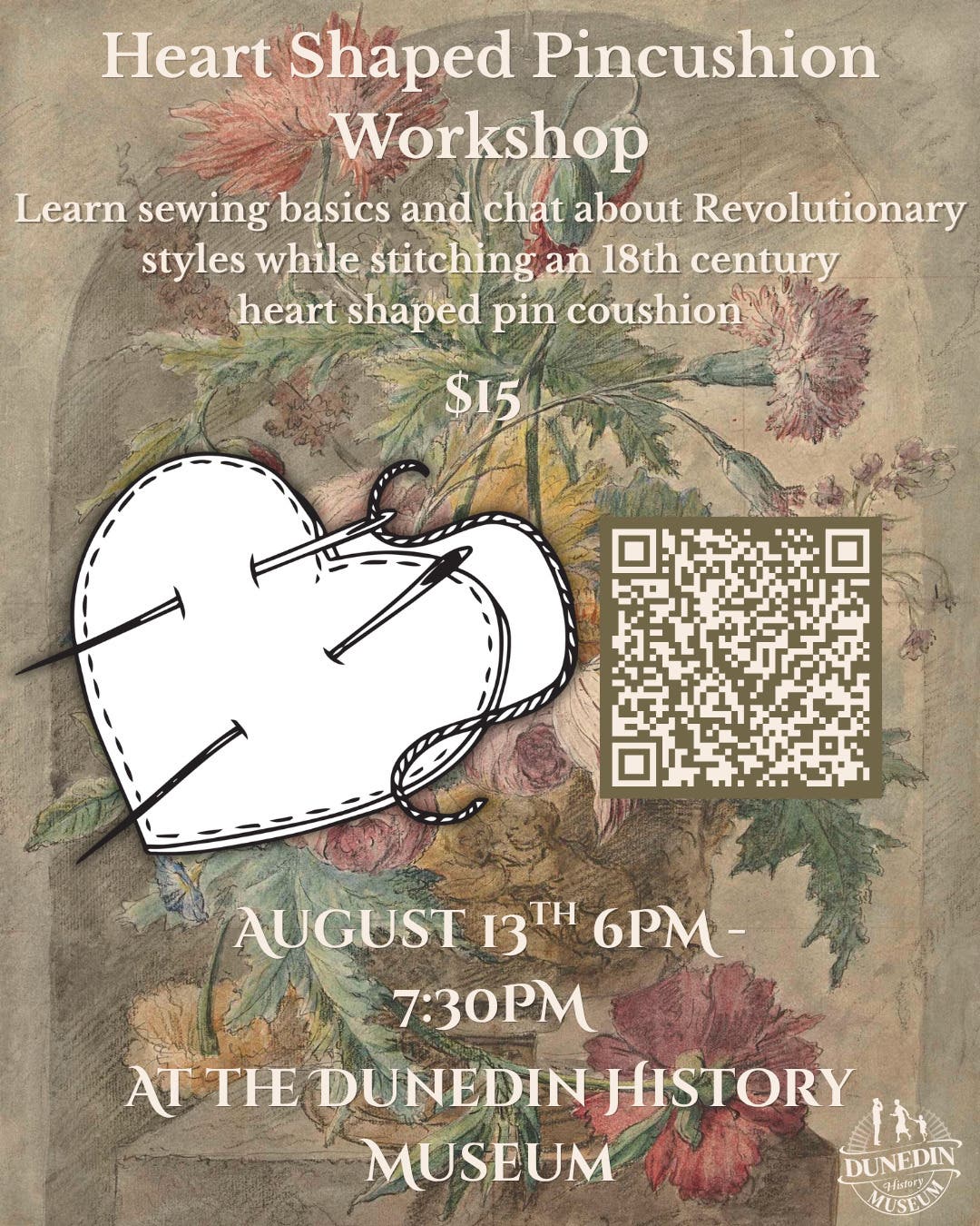 Revolutionary Stitches: Heart-Shaped Pincushions Workshop