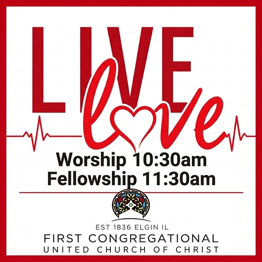 Worship at First Congregational Church of Elgin w/ Rev. Dr. Jesse Tanner