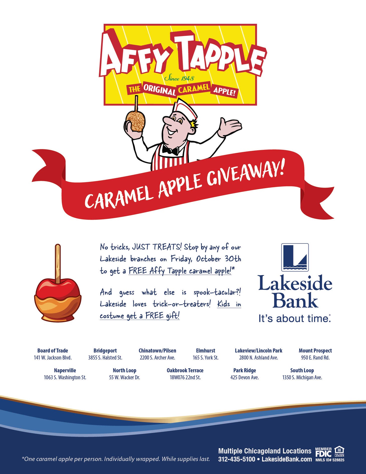 Lakeside Bank Caramel Apple Giveaway!