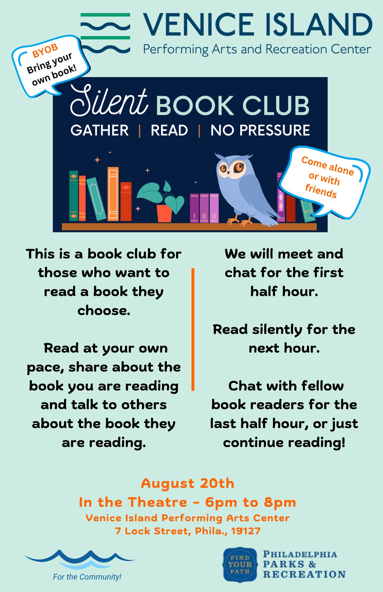 Venice Island Silent Book Club