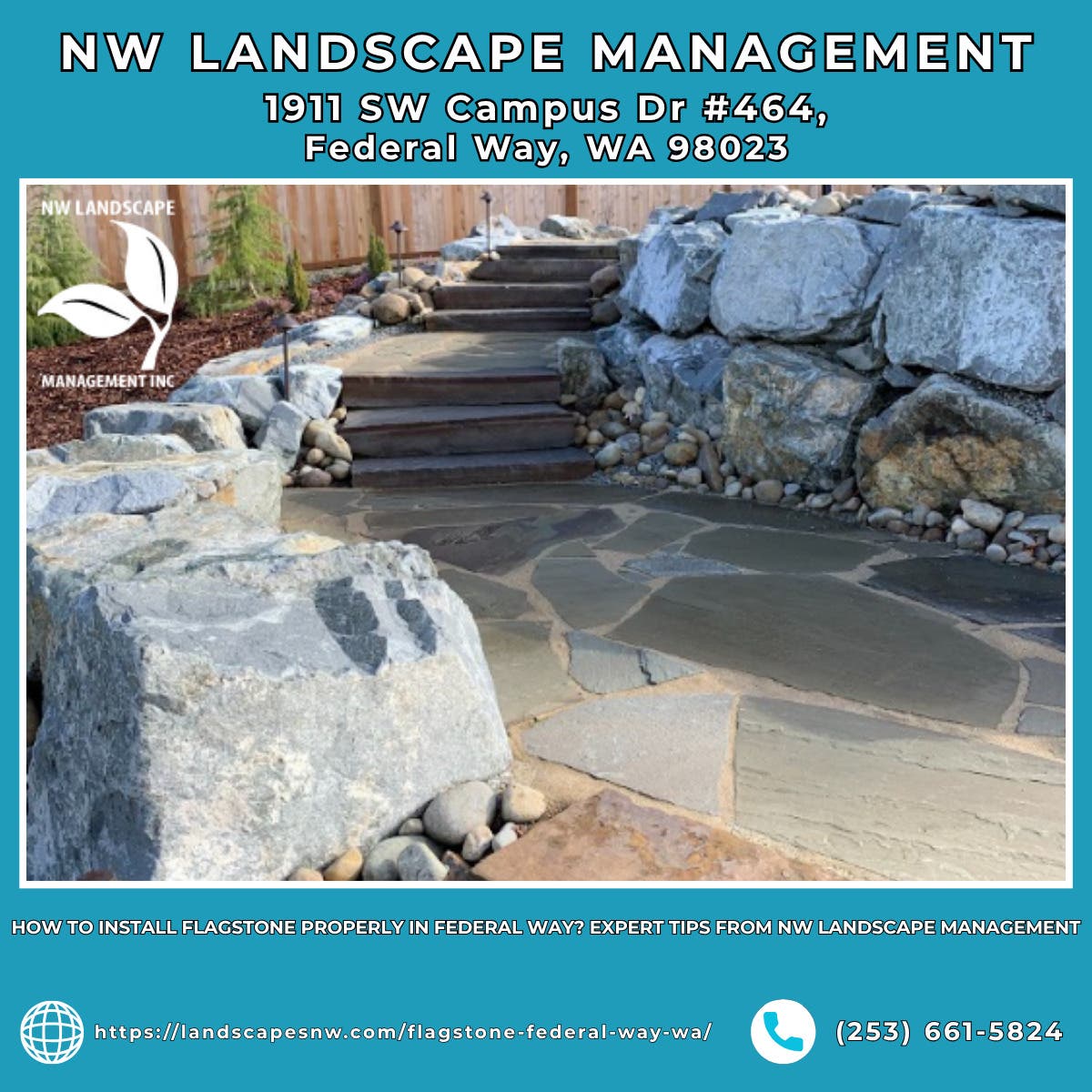 How to Install Flagstone Properly in Federal Way? Expert Tips From NW Landscape Management