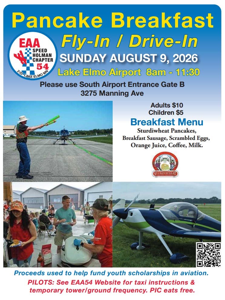 Community Pancake Breakfast at the Lake Elmo Airport