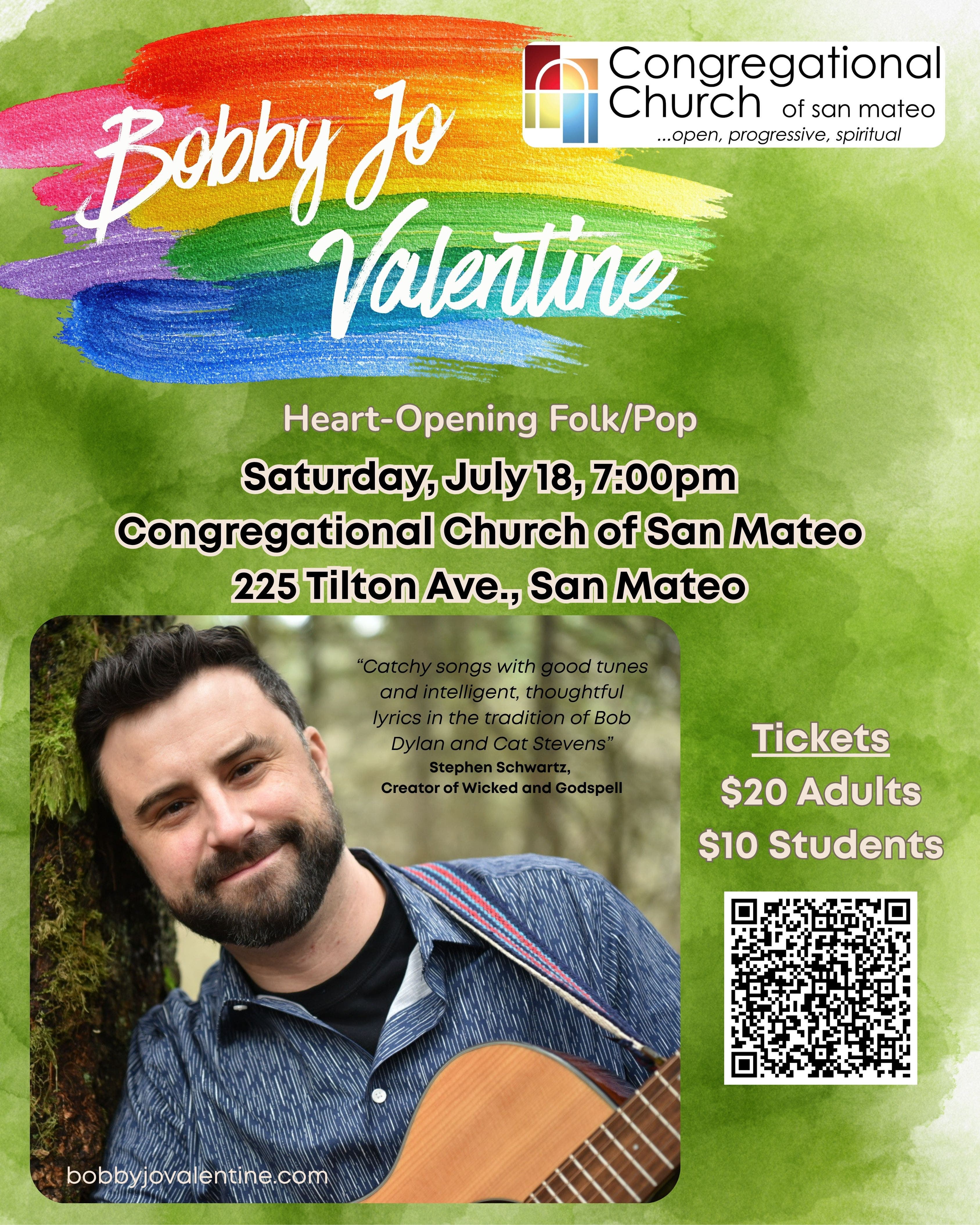 Bobby Jo Valentine in Concert - An Evening of Folk/Pop Music