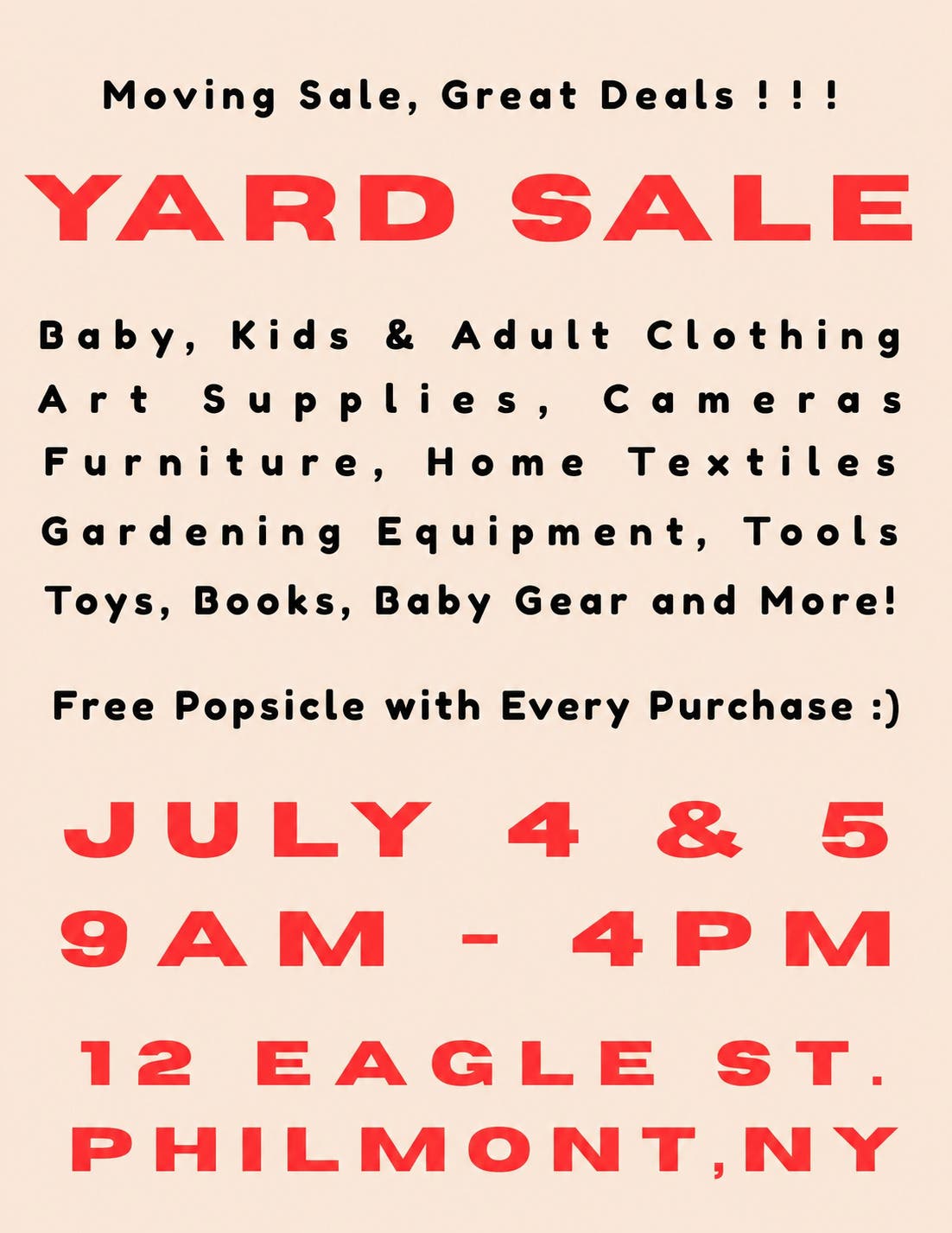 Yard Sale | Everything Must Go
