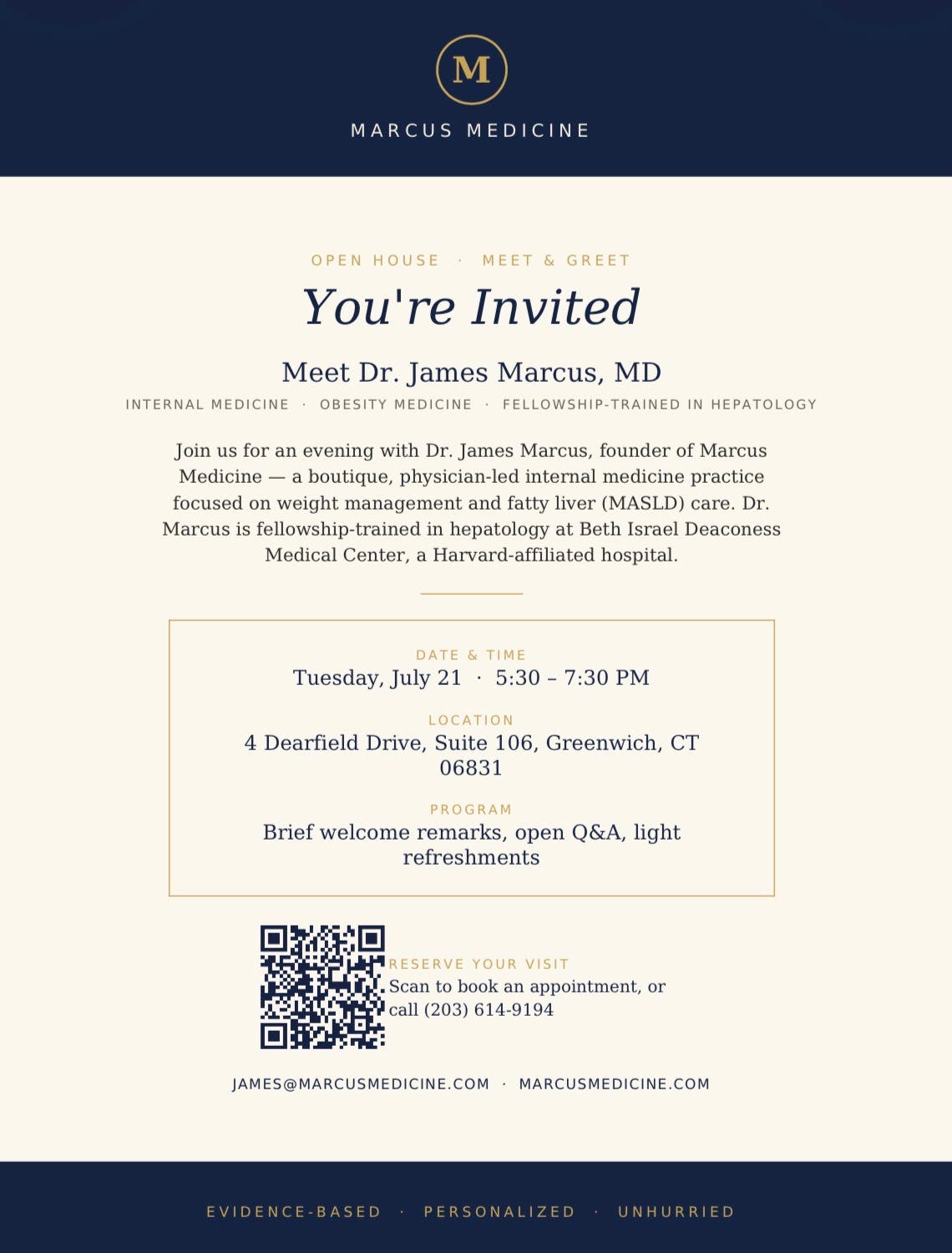 Open House & Meet And Greet With Dr. James Marcus, MD