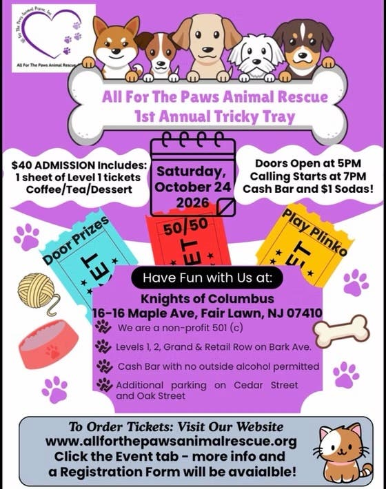 All For The Paws Animal Rescue 1st Annual Tricky Tray