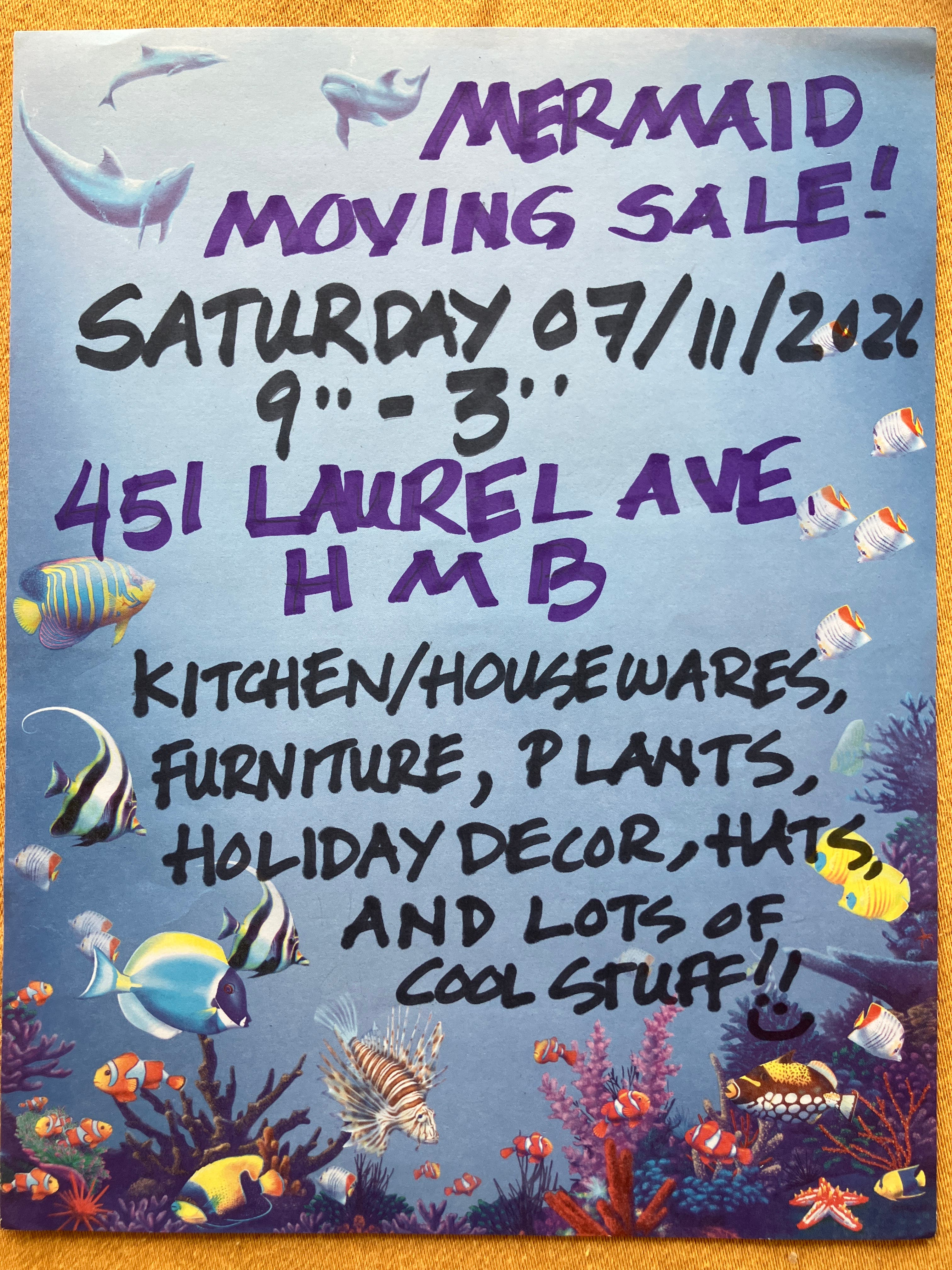 Mermaid Moving /Garage Sale!