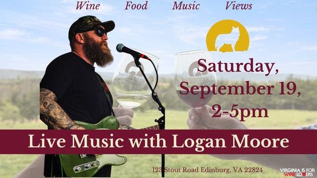 Live Music with Logan Moore at Wolf Gap Vineyard | Saturday, September 19th