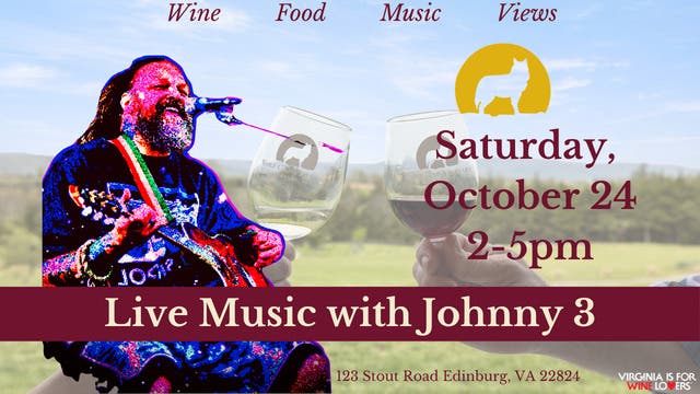 Live Music with Johnny 3 at Wolf Gap Vineyard