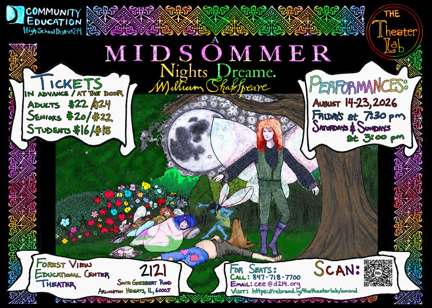 Celebrate District 214's The Theater Lab's 10th Anniversary with A Midsummer Night's Dream