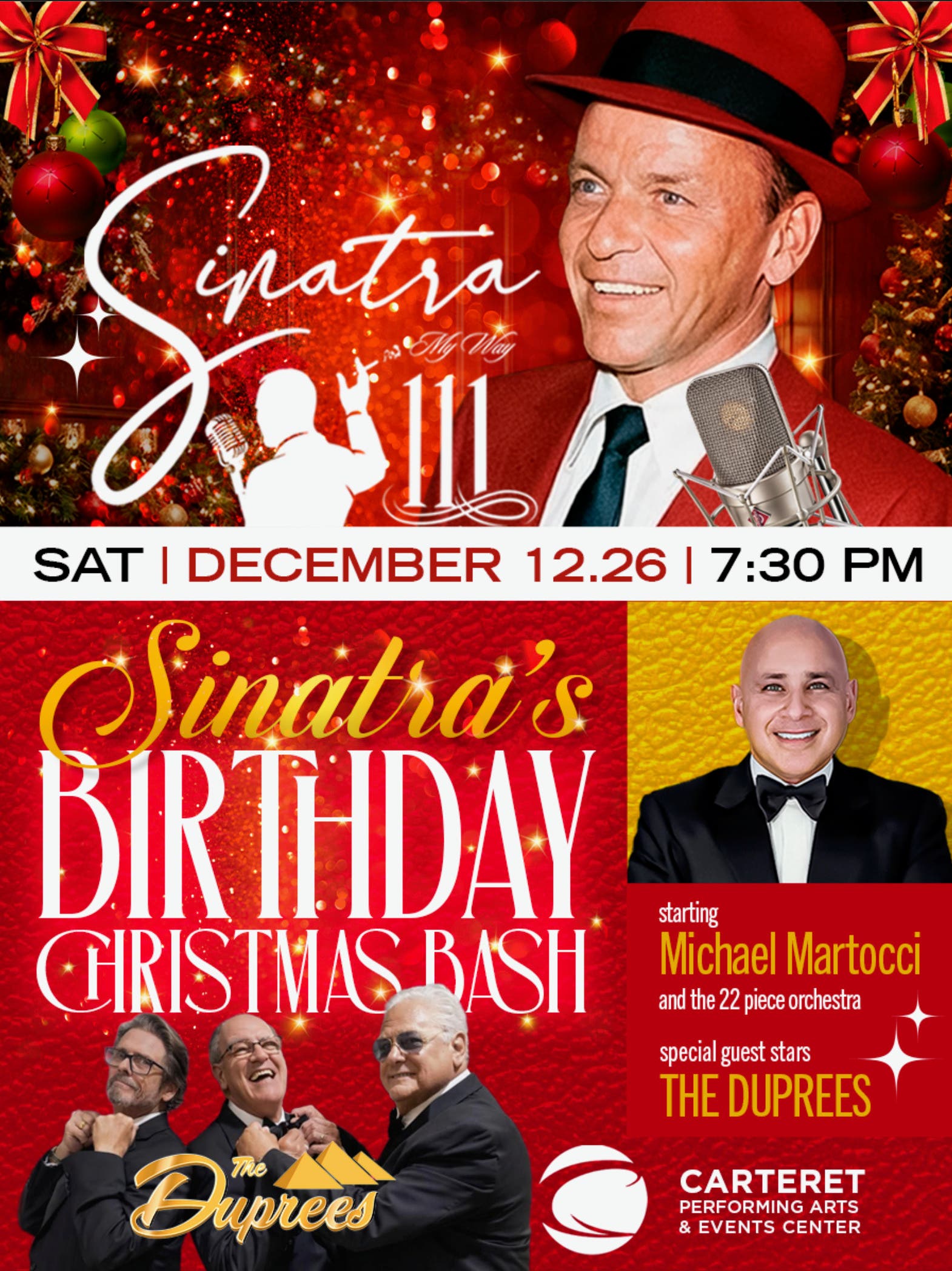Sinatra’s Christmas Birthday Bash - With Special Guests, The Duprees