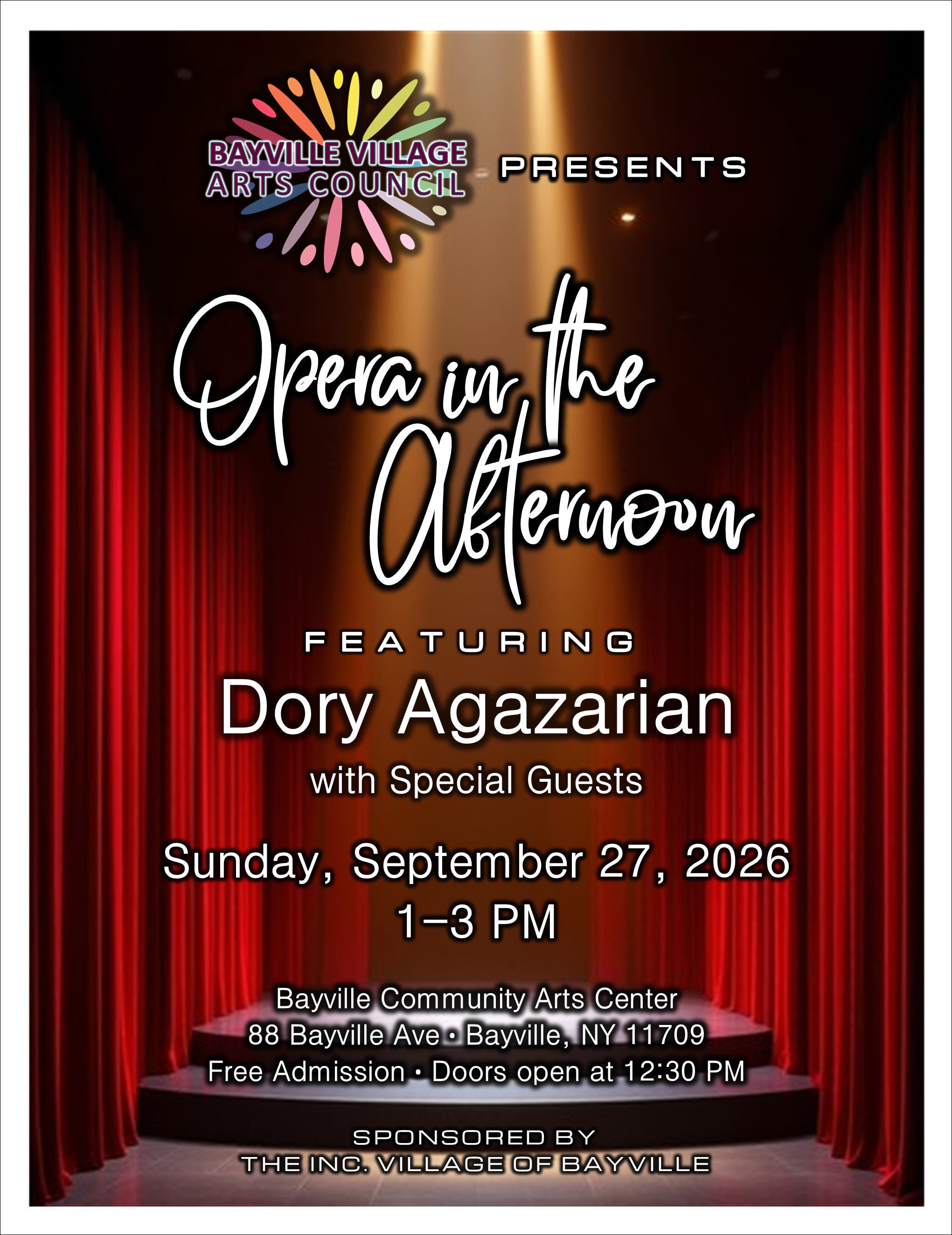 Opera in the Afternoon Featuring Dory Agazarian
