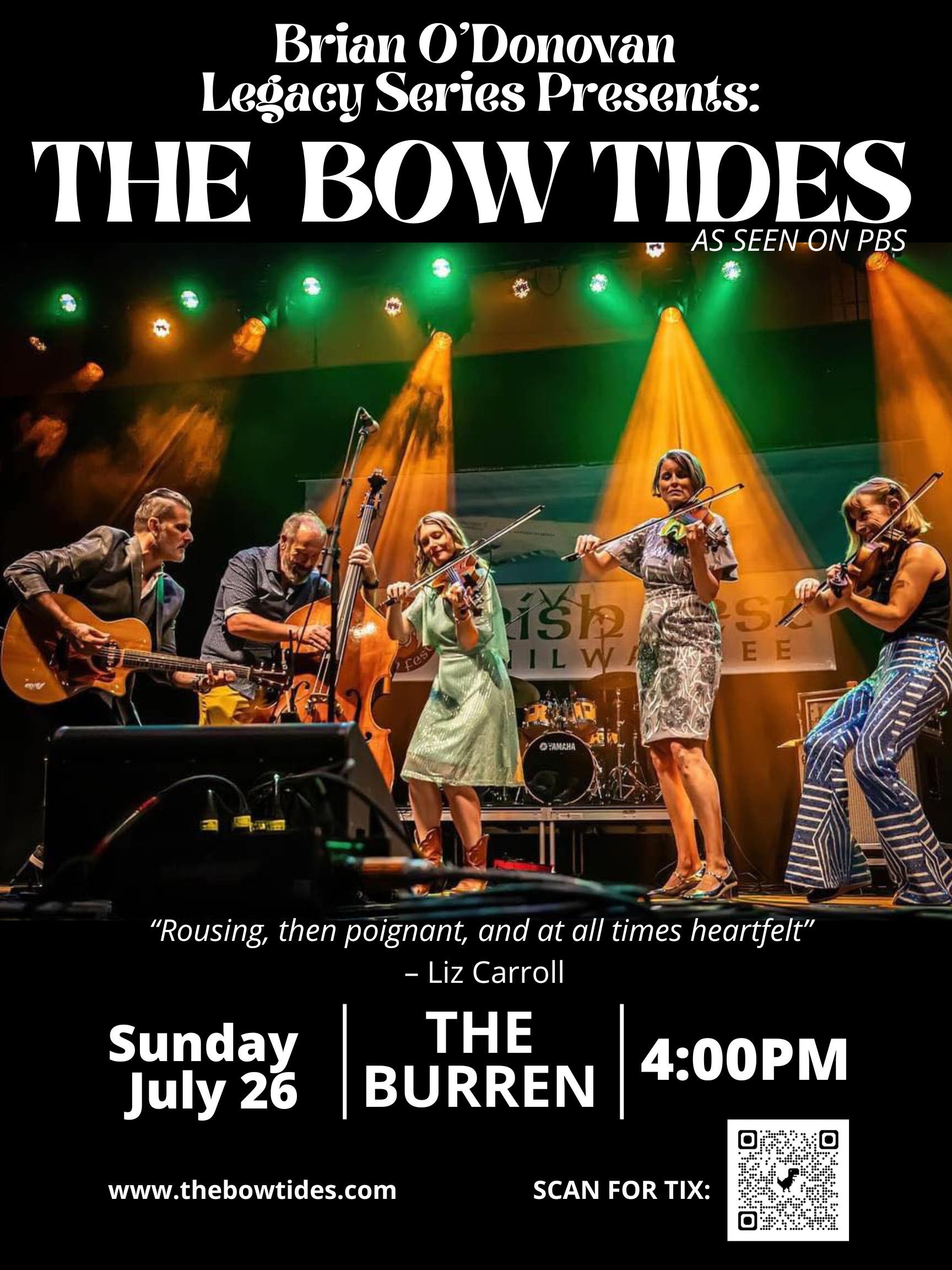 The Bow Tides Celtic Quintet at the Burren Backroom Series