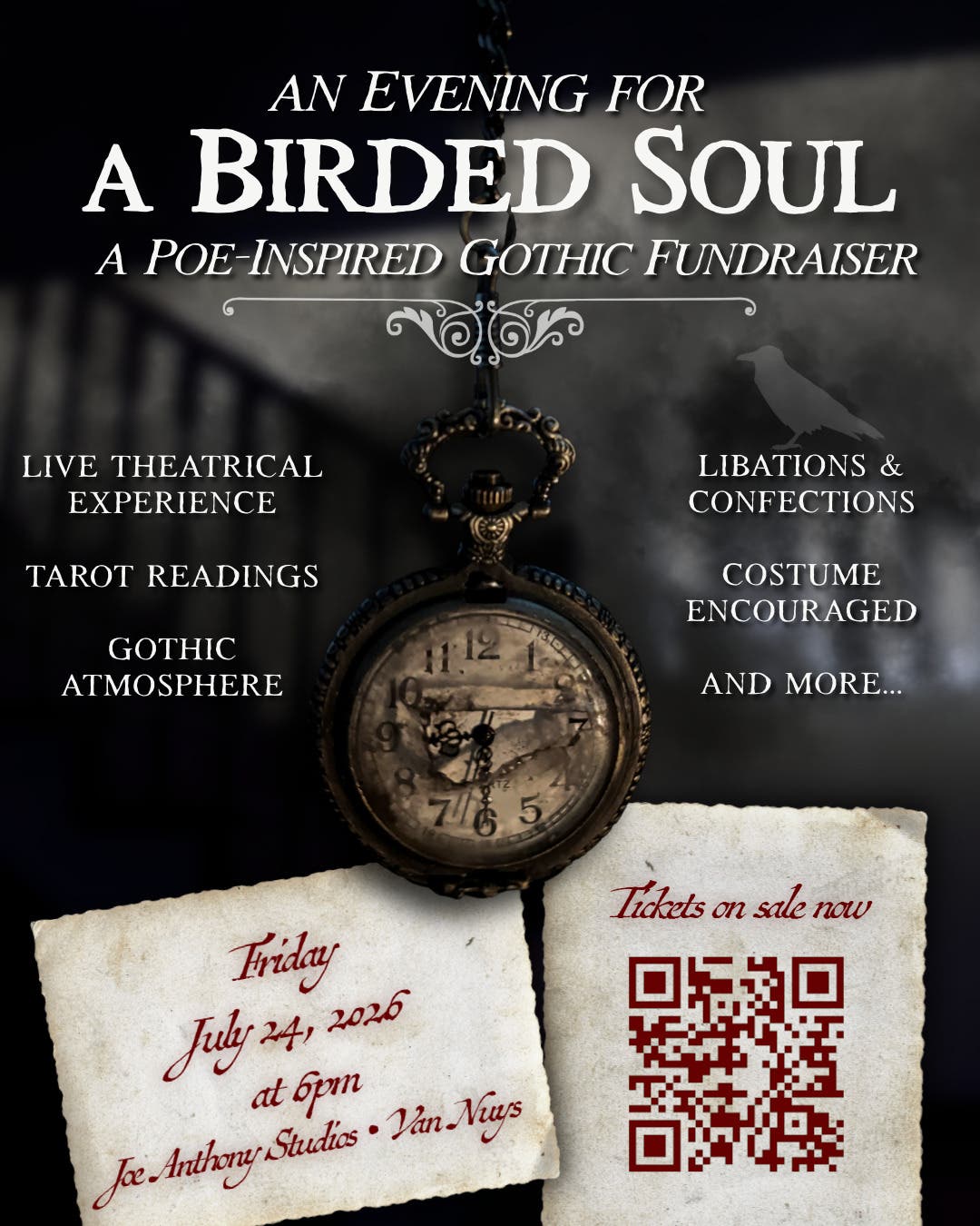 An Evening for A Birded Soul: A Gothic Immersive Theater & Film Fundraiser