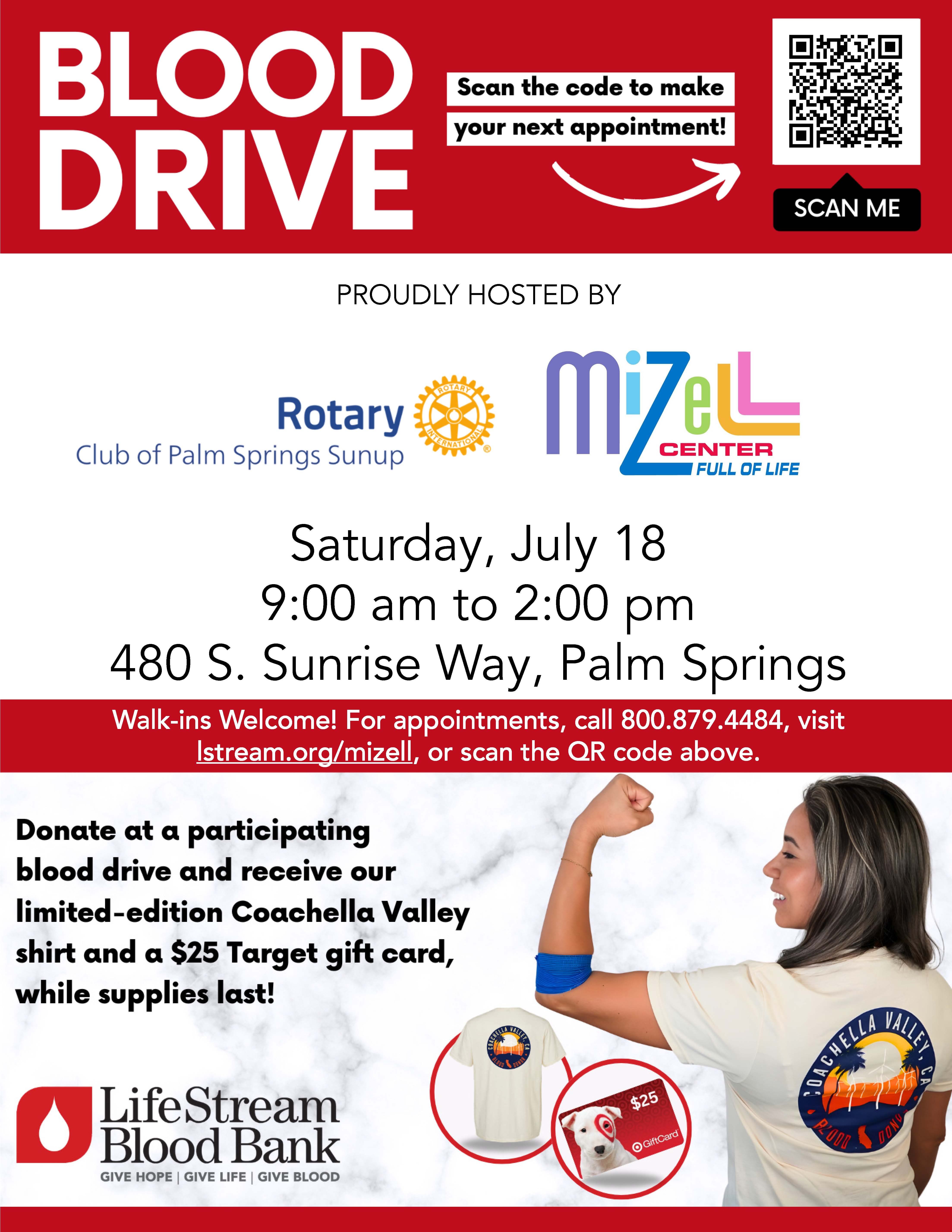 Rotary Club of Palm Springs Sunup Blood Drive