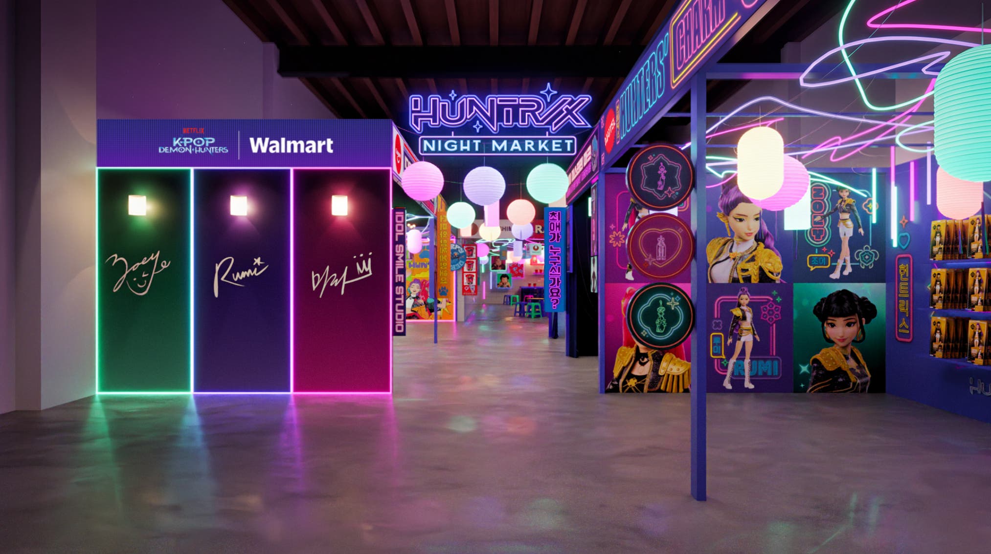 Netflix's KPop Demon Hunters & Walmart Bring a HUNTR/X-Inspired Night Market to Life in NYC