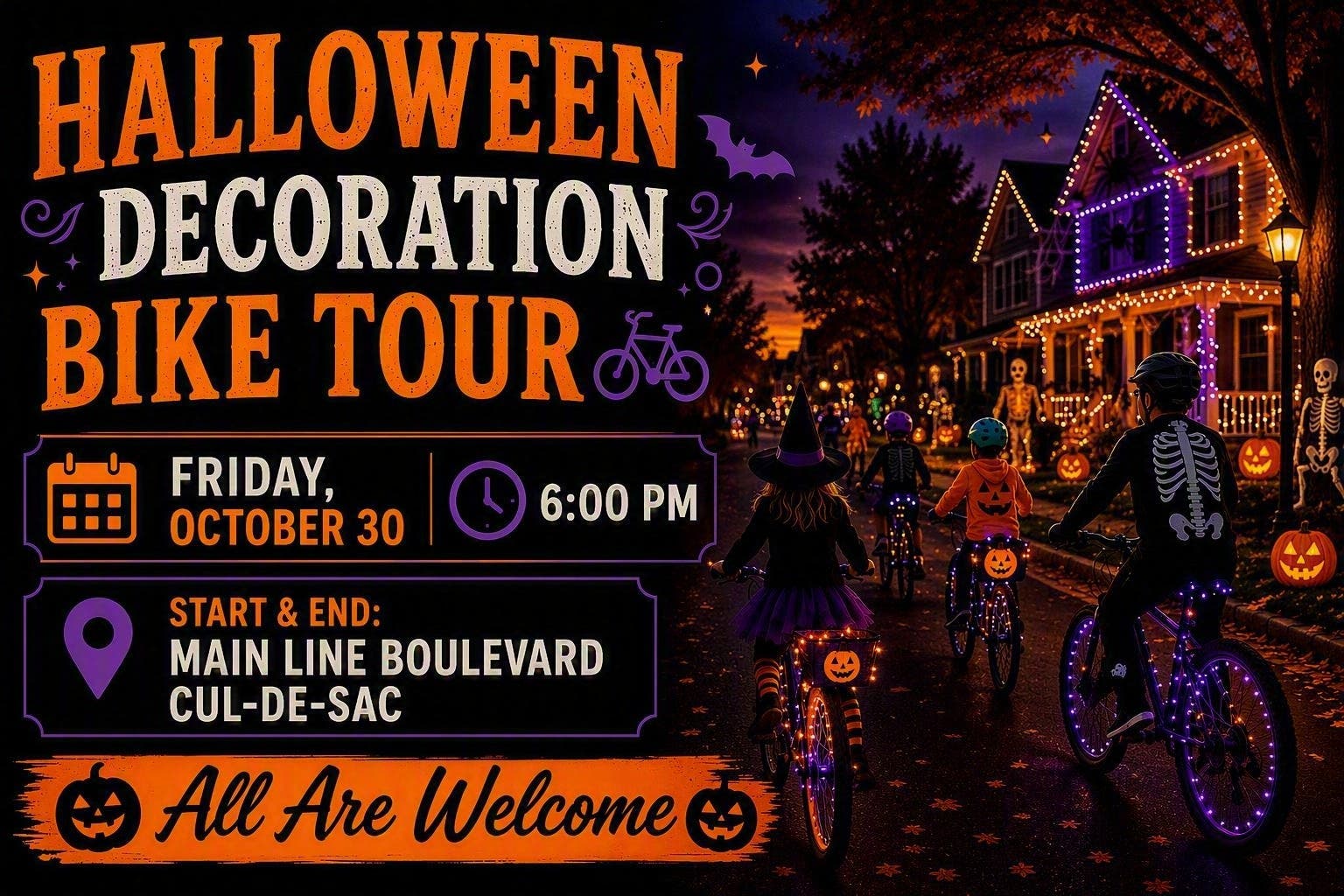 Halloween Decorations Bike Tour of Alexandria