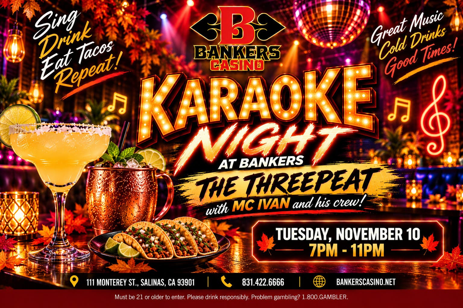 Karaoke Night at Bankers - The Threepeat