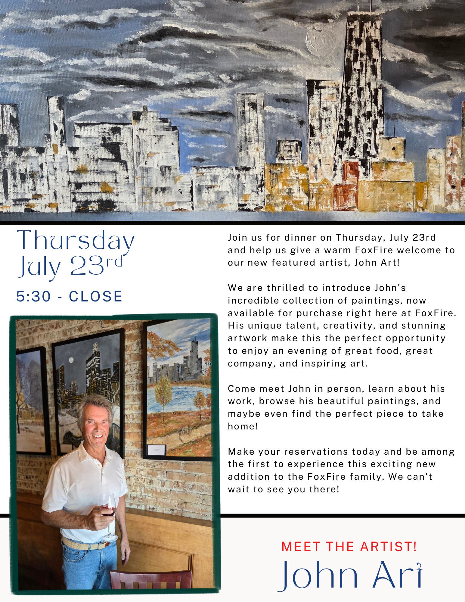Meet the Artist at FoxFire