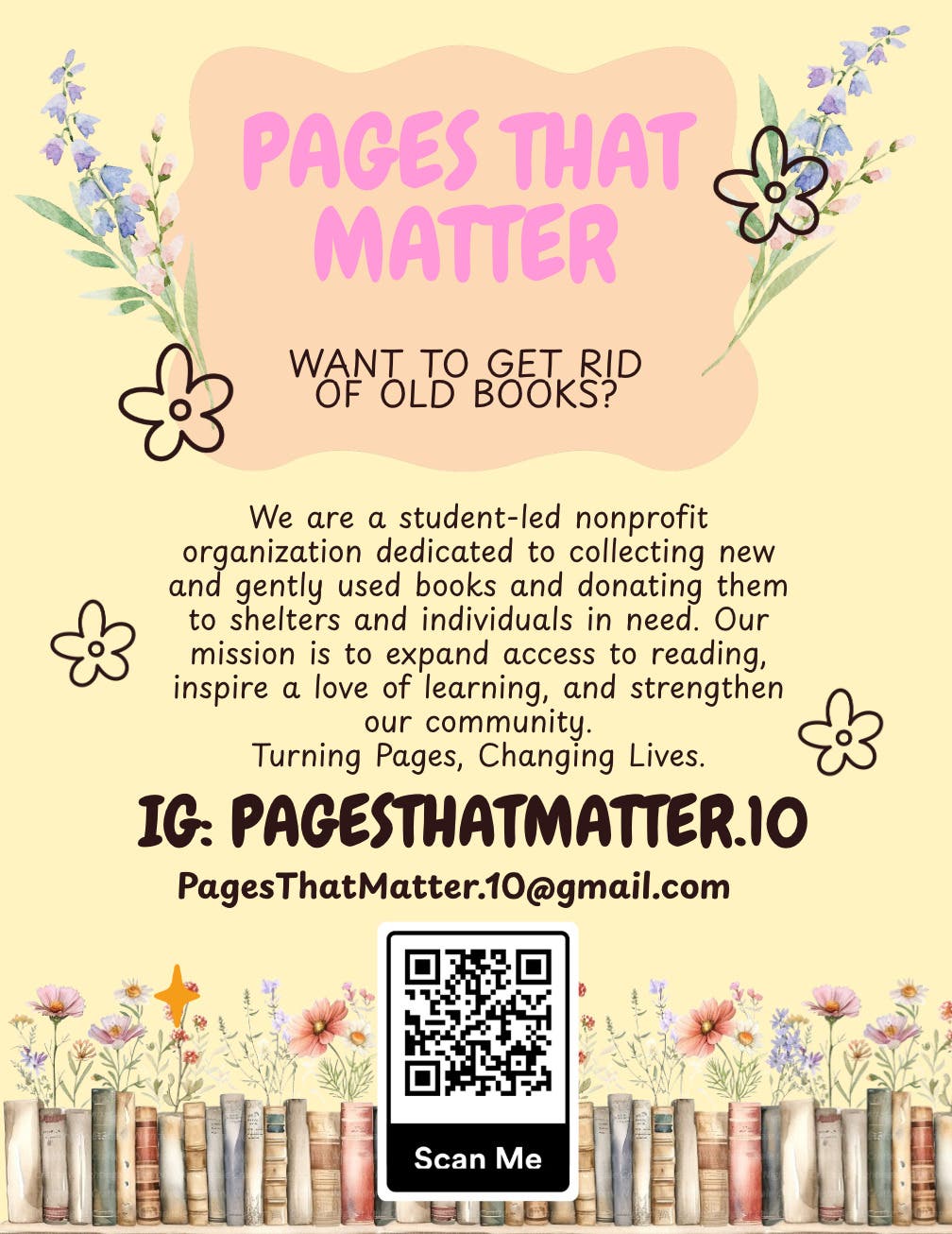 New Student-Led Book Drive: Help Us "Test the Waters" and Donate Books!