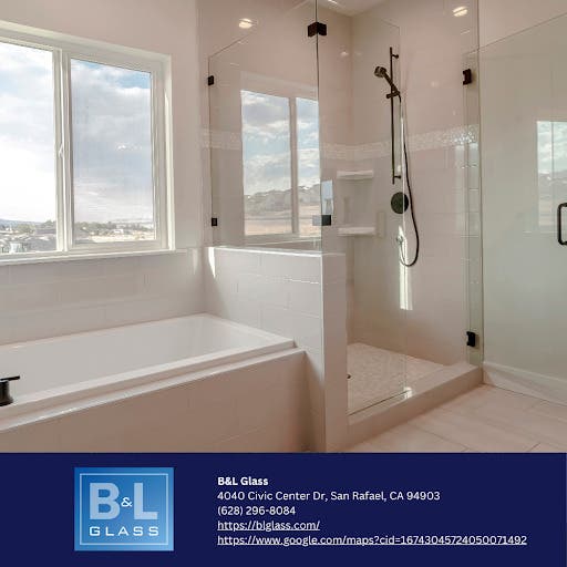 B & L Glass Now Booking Frameless Shower Door Replacement Across San Rafael and Marin County